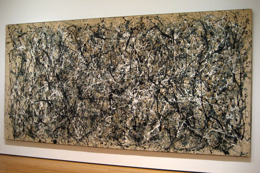 A painting of Jackson Pollock's One: Number 31, 1950