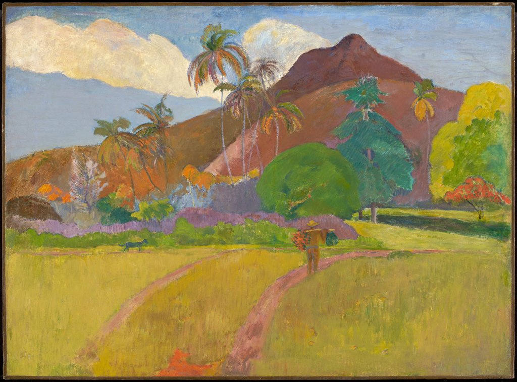 Tahitian Landscape (1891) by Paul Gauguin. Original from the Minneapolis Institute of Art.