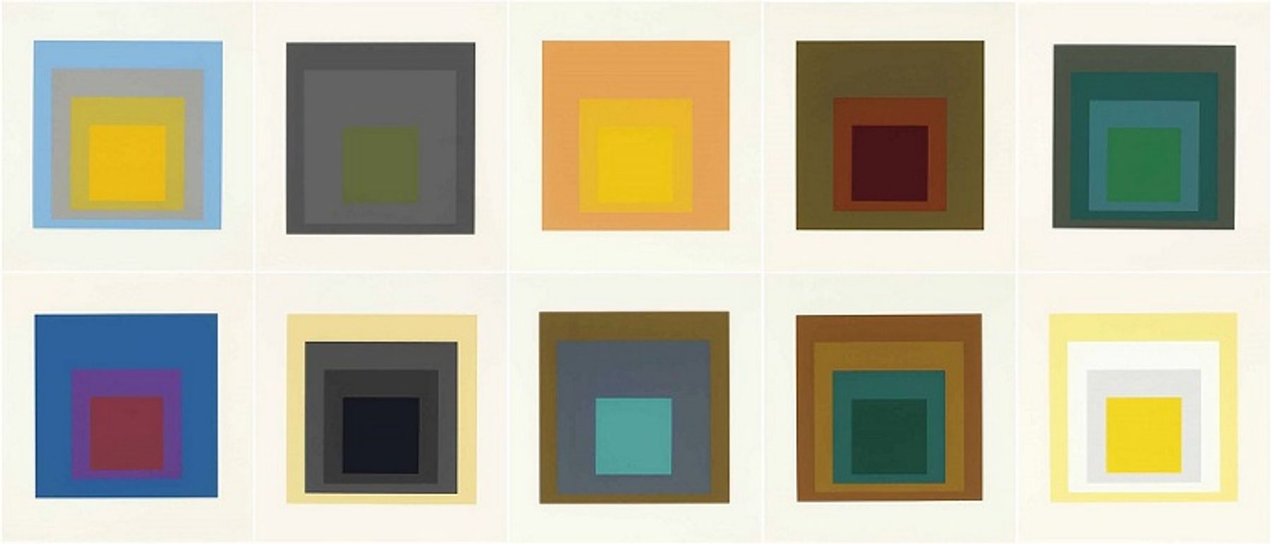 Josef Albers – Homage to the Square series (1950–1976). Image Courtesy of Graves International Art.